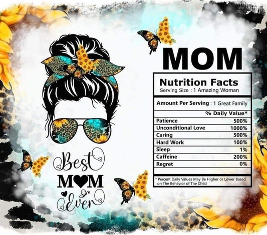 Mom facts, gifts for mom, 20 oz skinny tumbler