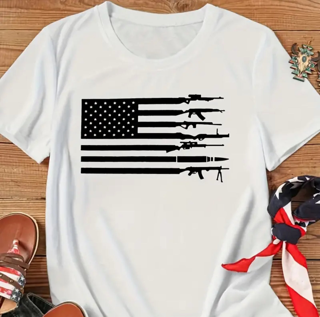 American Flag Gun Shirt, Gun owner gifts, Men or women unisex gun shirts